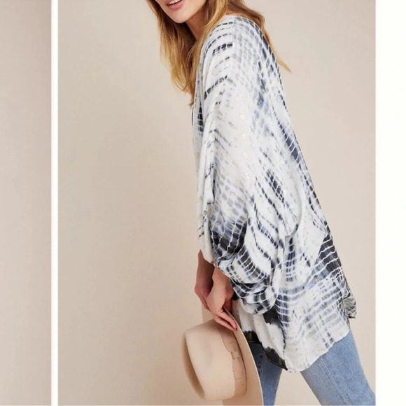 Anthropologie Vada Shimmer Cocoon Kimono - Picture 4 of 8